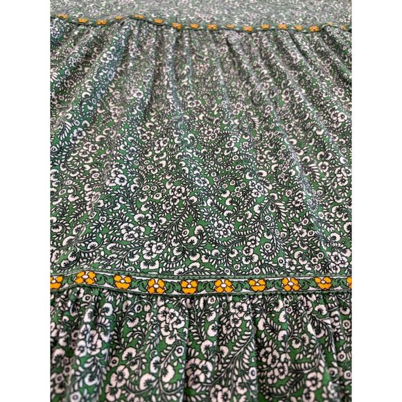 J. Jill Floral Print Green Maxi Dress - Size Small petite - Peasant, Bohemian - Picture 3 of 12